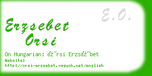 erzsebet orsi business card